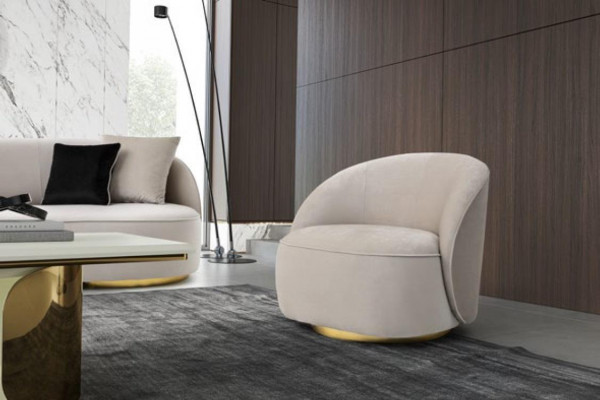 Fauteuil Modern Einsëtzeger Design Fauteuil Ariichtung Wunnzëmmer Sofa 1 Sëtz.