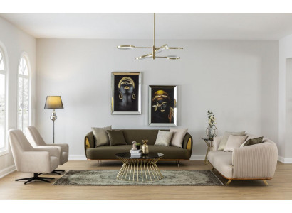 Luxus Sofa Garnitur Modern Set 3+2+1+1 Sëtzer Sofa Canapé Garnitur Design Canapéëen