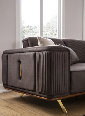 Luxus Canapé Set Couch Miwwel Set Designer Canapéen Garnituren 4tlg.