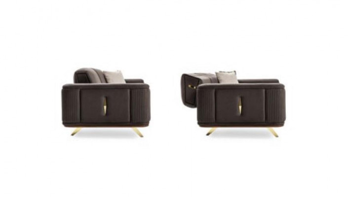 Luxus Canapé Set Couch Miwwel Set Designer Canapéen Garnituren 4tlg.
