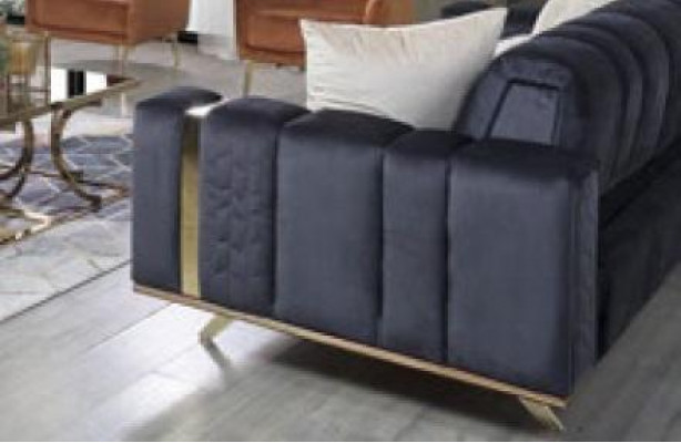 Luxus Sofagarnitur Couch Textil Couchen 4+3+1 Sëtz Sofae Wunnzëmmer Stoff