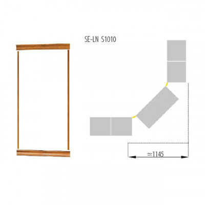 Klassesch Kréiungs-Ofschloss Saz fir Bicherregal Schranksystem SE-LN-S1010