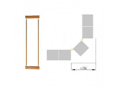 Klassesche Krounapschloss Saz fir Bicherregal Schief System SE-LN-S507