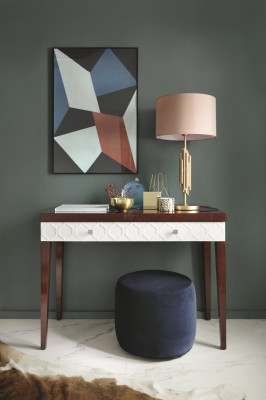 Designer Holz Konsolendësch Dësch Konsole Konsolendëscher Schminkdësch