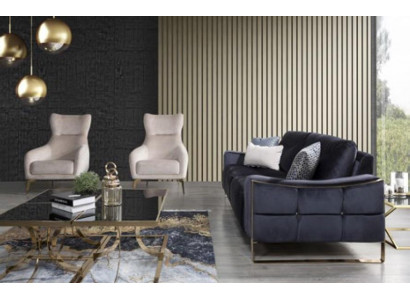 Klassesch Fautteuil Luxus Polster Textil Polster Sëtz Eenzelpersoun Modern Wäiss Nei