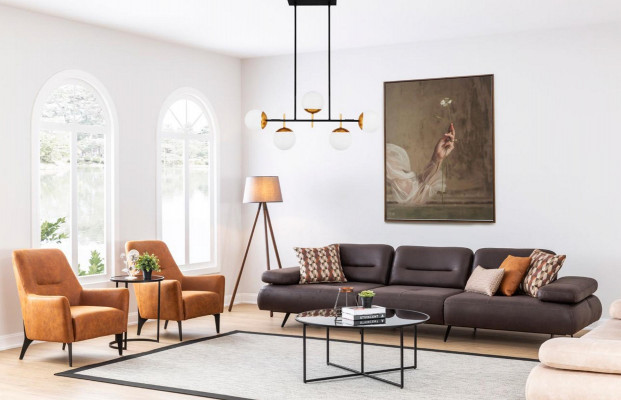 Canapé-Sëtz 421 Sëtz Couch Polster Miwwelen Wunnlandschaft Garnituren