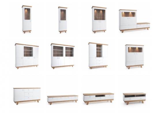 Moderne Vitrinenschaf fir Wunnzëmmer Héichschaf Hotelvitrin Aspen AS-W12