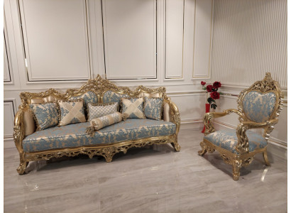Luxus Miwwelen Sofagarnitur 2tlg. Klassesch Miwwelen Sofa Couch Garnituren