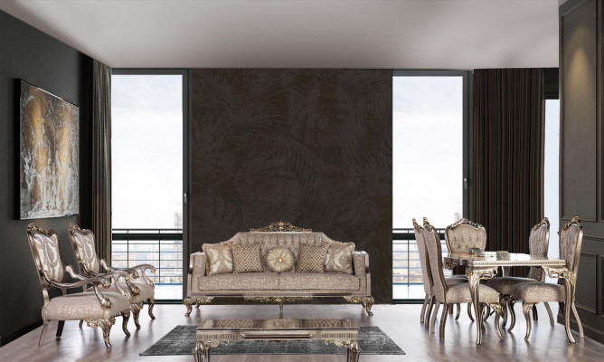 Klassesch Canapé Luxus Sofa Polstersëtz Miwwelen Canapéën Ariichtung Barock