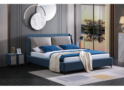 Designer Gepolstert Duebelbett Better. Bett Schlofzëmmer Doppelbett Textil Lieder Nei