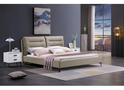 Miwwelen Better Duebelbett Schlofkummer Luxus Duebelbett Beige Hotel Ariichtung