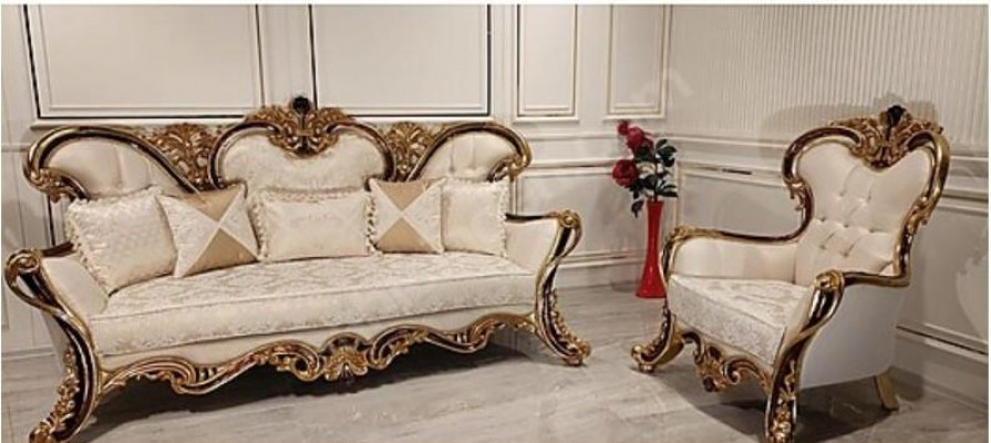 Wunnzëmmer Canapé Canapé Miwwelen Klassesch Ariichtung 3-Sëtz Couchen