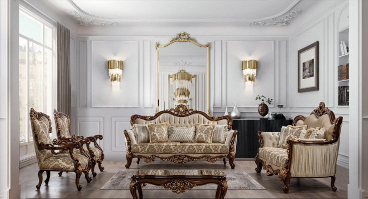 Barock Still Couch Canapé Miwwelen Ariichtung Couchen Canapéën Stull Samt
