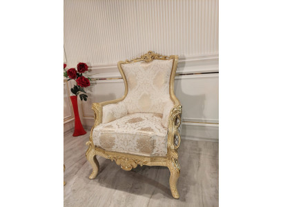 Klasseschen Trounssëtz Still Miwwel Barock Fauteuil Chesterfield Samt.