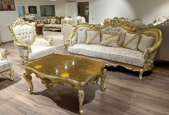 Chesterfield Sëtzgrupp Ser Garnitur 1+1 Plaz Couch Polster Miwwelen Ariichtung