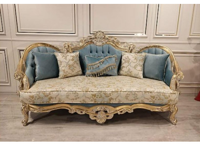 Klassesch Dräisëtzer Barock Couch Ariichtung 3er Franséisch Miwwelen