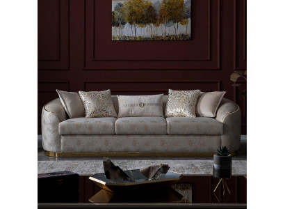 Luxus Canapé oval Dräisëtzer Hotel Empfang Ariichtung Miwwelen 247cm