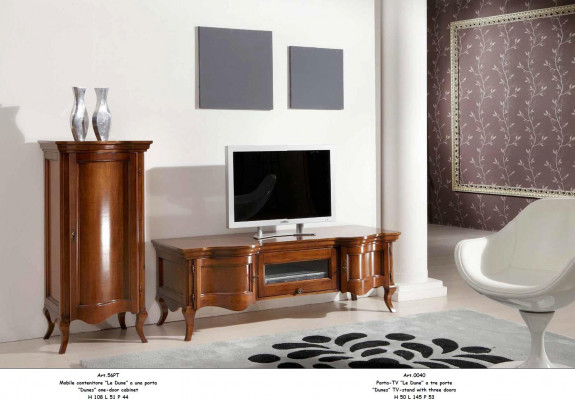 TV Schrack Anrichte Braun RTV Sideboard Kommod Schaf Regal Luxus Schief Neéiert.