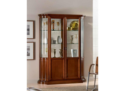 Luxus Holz Vitrine commode Design Schief Braun Italienesch Miwwelen Schaf Nei
