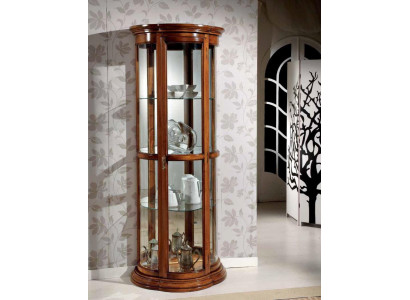 Klassesch Vitrinen Glas Schaf Vitrine Holz Wunnzëmmer Luxus Braun Anrichte
