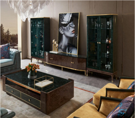 Modernen Canapé Dësch Sofa Design Dëscher Holz Wunnzëmmer Dekor Niewendësch