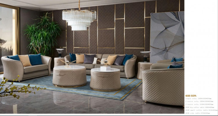 Ronne Set 2x Canapé Dësch Kaffisdësch Säitendësch Designer Wunnzëmmer
