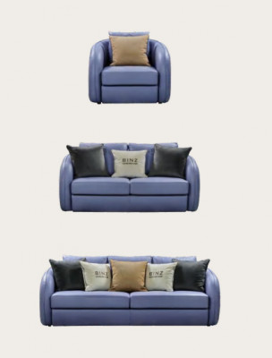 Luxus Wunnzëmmer Miwwelen Sofagarnitur Ledersofa Canapé Polsterset Design