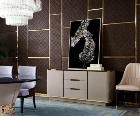 Kommode Holz Schaf Sideboard Wunnzëmmer Konsole Mauer Schief