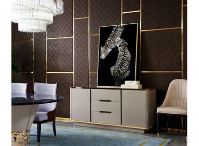 Kommode Holz Schaf Sideboard Wunnzëmmer Konsole Mauer Schief