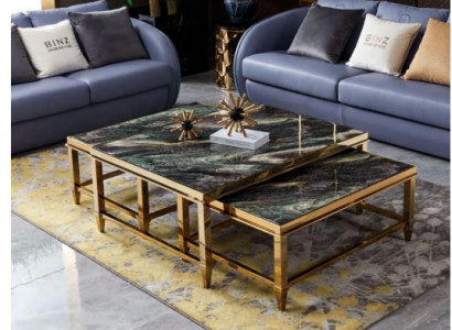 Couchtisch Kaffisdësch Bäitstelltësch Designer Wunnzëmmertësch Dëscher 3 Stéck Nei