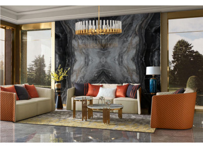 Ledercouch Sofa Canapé Polster 5stéck. Stuff Set Garnitur Couche Set