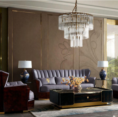 Lieder Sofa 3 Sëtzer Sofa Polstersofaen Design Luxus Canapé Miwwelen Drësëtzer Nei