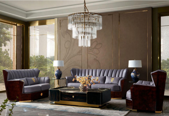 Lieder Sofa 3 Sëtzer Sofa Polstersofaen Design Luxus Canapé Miwwelen Drësëtzer Nei