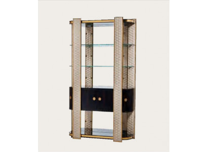 Designer Vitrine Holz Schaf Schief Schief Stotzen Büro Stotzen Glasschaf