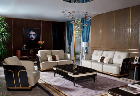 Komplett Set Sofagarnitur 321 Sëtzer Couchtisch Designer Wunnlandschaft
