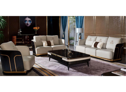 Sofagarnitur 321 Sëtzer Set Design Sofa Polster Deko Couchen Couch Modern