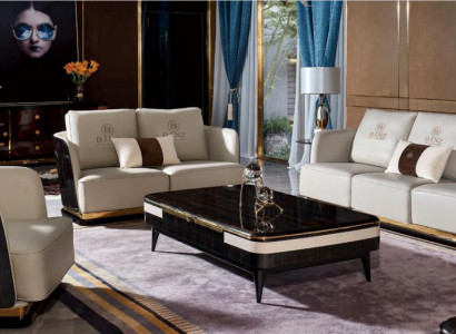 Sofagarnitur 321 Sëtzer Set Design Sofa Polster Deko Couchen Couch Modern