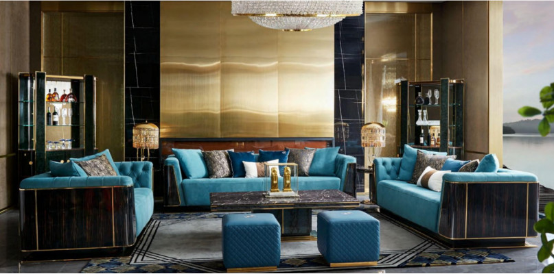 Dreiplazecouch Couch Polstersofa 3-Plaz Textile Couchen Stoff Luxusmiwwelen