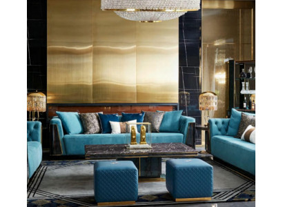 Grousst XXL Luxus Sofa Couch Polstersëtz Garnitur 4 Sëtz Couchen Sofas Stoff Nei