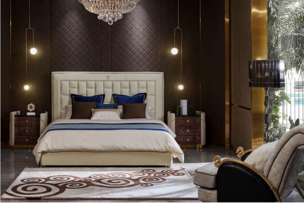 Bett Schlofkummer Design Better Nuetsdëscher Luxusmiwwelen 3tlg. Garnitur