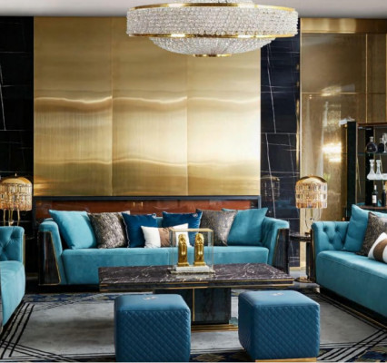 Luxus Canapé Table Kaffisdësch Niewendësch Designer Dësch Wunnzëmmerdësch