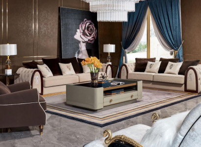 Design Luxus Sofa Sëtz Polster Couch XXL Grouss 4+3 Sëtzer Garniture Chesterfield