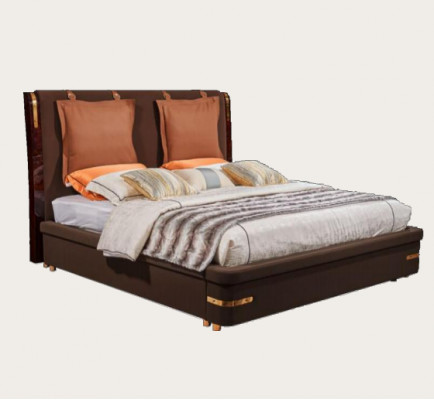 Luxus Schlofzëmmer Miwwelen 3-Deel Komplett Set Bett 2x Nuetsdësch Modernt