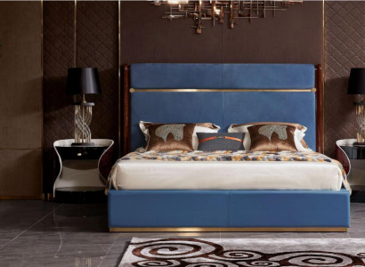 Design Bett 2x Nuetsdësch 3 tlg. Schlofkummer Set Luxus komplett Garnitur