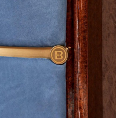 Design Bett 2x Nuetsdësch 3 tlg. Schlofkummer Set Luxus komplett Garnitur