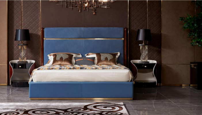 Klassescht Bettergestell Lieder Bett Blo Luxus Better Schlofkummer Miwwelen