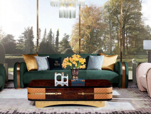 Sofa 2 Sëtzer Luxus Designer Canapé Neie Sofa Luxus Polstersofa Zweesëtzer Neien