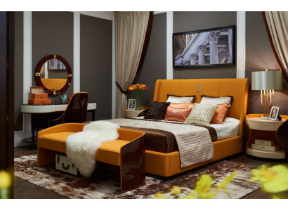 Bett Nuechtisch Hocker 4 Stéck Schlofzëmmer Set Modern Design Luxus Better Nei