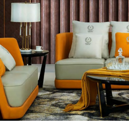 Wunnlandschaft Sofa Këssen Sofagarnitur 321 Sëtzer Dësch 4-Stéck Set