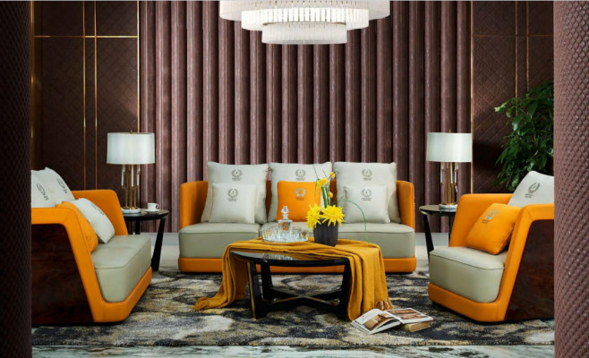 Luxus Sofa Garnitur 321 Sëtzer Set Design Sofa Polster Canapéë Canapé Modern Neij
